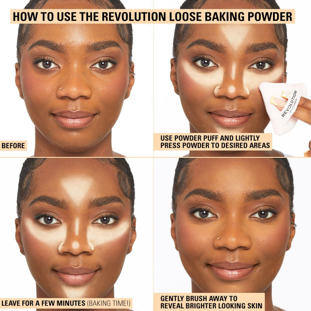 Makeup Revolution Loose Baking Powder- Banana Brighten