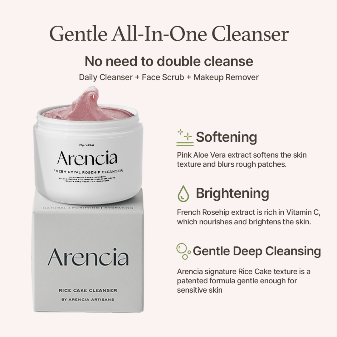 Arencia Fresh Rosehip Mochi Cleanser 120g