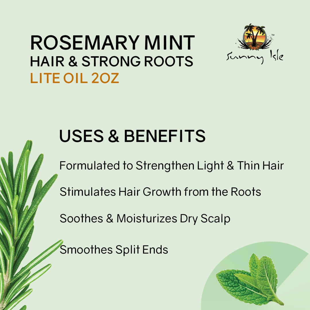 Sunny Isle Rosemary Mint Hair and Strong Roots Oil Lite 59ml