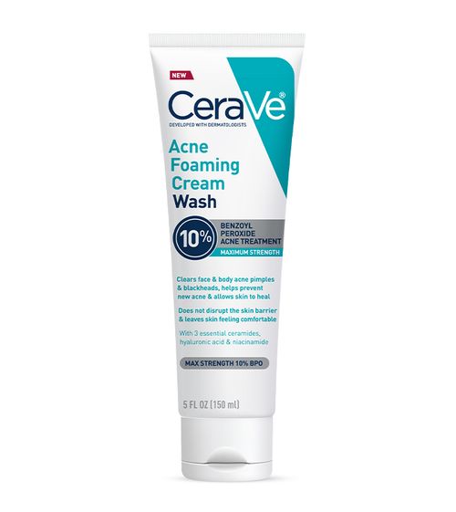 CeraVe Acne Foaming Cream Cleanser with 10% Benzoyl Peroxide 150ml