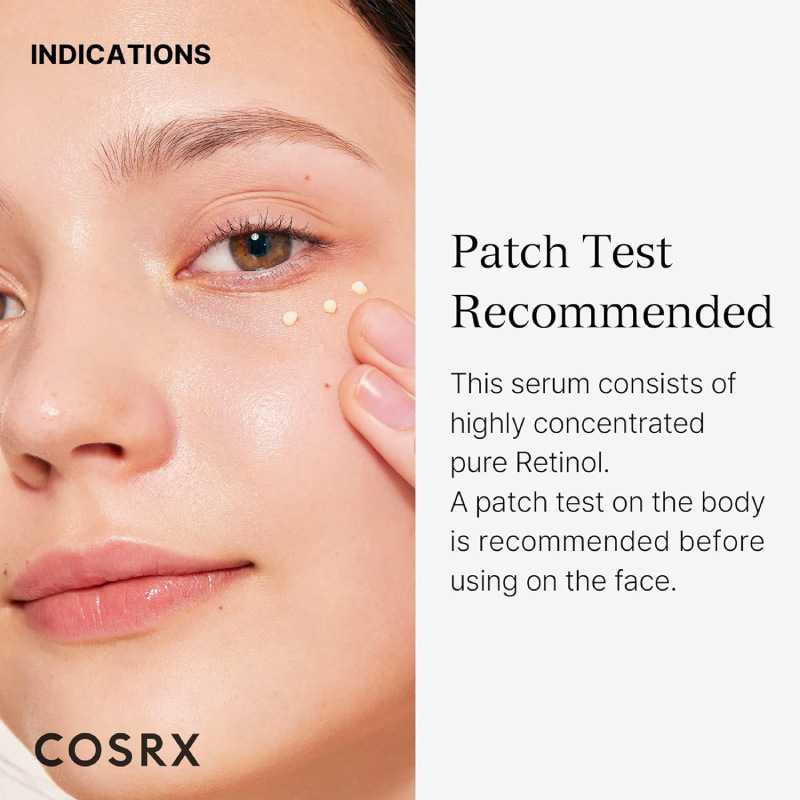 COSRX The Retinol 0.1 Cream patch test