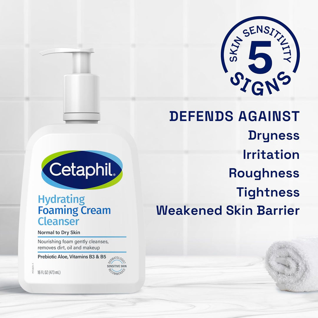 Cetaphil Hydrating Foaming Cream Face Cleanser 273ml