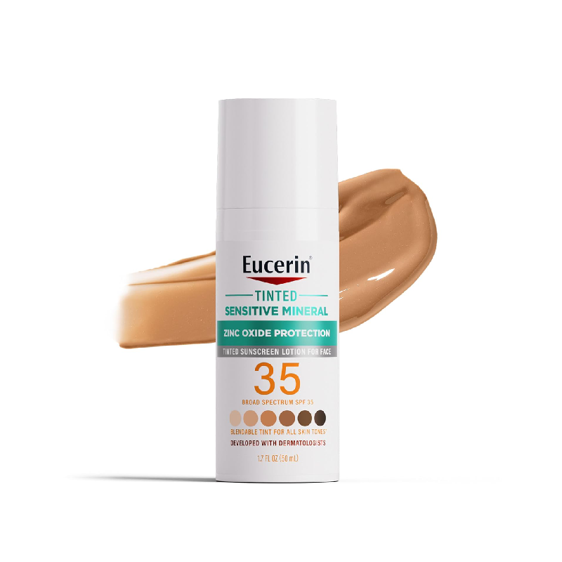 Eucerin Sun Tinted Mineral Face Sunscreen Lotion SPF 35